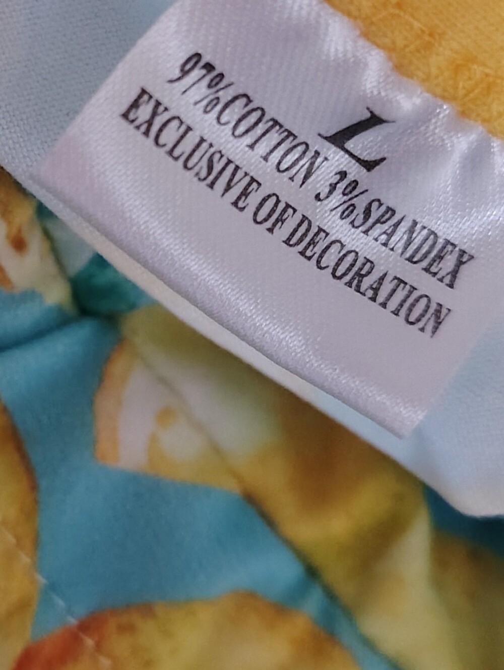 Girls Lemon Print Ruffle Romper - Yellow & Aqua Girls Sizes M,L, XL - Picture 4 of 4